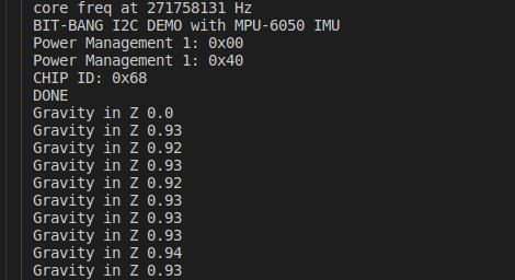 Reading MPU6050